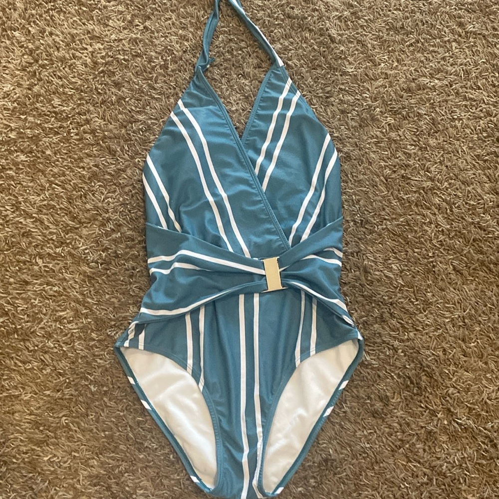 Grace Karin Swimsuit Small, Deep V-Neck crisscross One Piece
